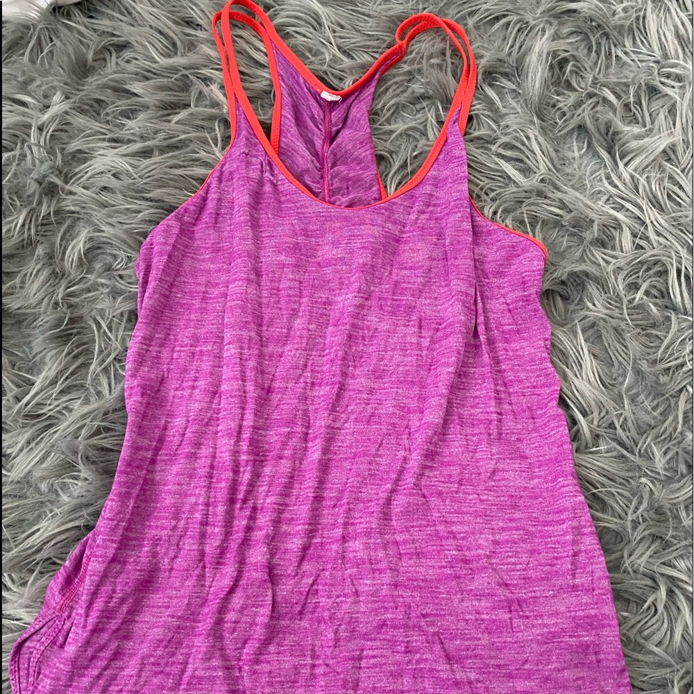 Lululemon Tank Top Size 4 Purple and Red